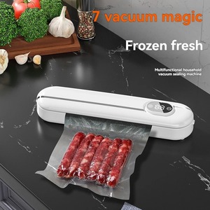 New Home Digital Display Automatic Vacuum Sealing Machine Household Kitchen <b>Plastic</b> Sealing Packaging Machine With10 Vacuum Bags - Product Image 2