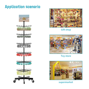 Bán buôn kim loại tầng thường vụ <span class=keywords><strong>Spinner</strong></span> Rack hiển thị 6 Tier quay đứng xoay đồ chơi sang trọng Keychains hiển thị đứng - Product Image 1