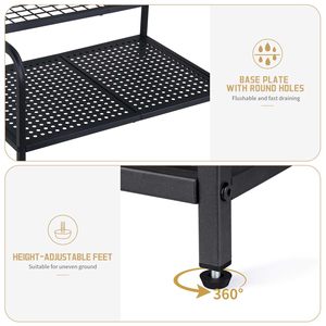 Organizador de Herramientas de Jardín Metálico de Tres Niveles, Tipo de Piso, <span class=keywords><strong>para</strong></span> Sala de Estar, Almacenamiento Práctico <span class=keywords><strong>para</strong></span> <span class=keywords><strong>Escobas</strong></span> - Product Image 6