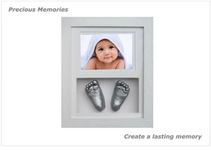 Tùy Chỉnh Bằng Gỗ Đúc Khung Bé Dấu Tay Dấu Chân Thạch Cao Khuôn 3D Đúc Kit - Product Image 4