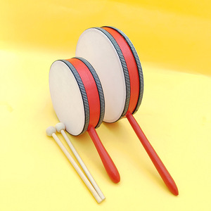 Tambor de Mano de Piel de Oveja Sintética de Doble Cara de 6/8 Pulgadas, Instrumento de Percusión, Juguete Musical para Bebés y Niños, Ayuda para la Enseñanza Musical - Product Image 5