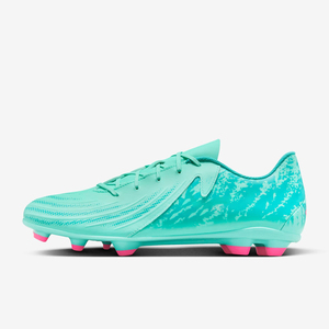 Lightweight Low Top Firm Ground Football <b>Boots</b>, Mint Green Wave Print Breathable Soccer Cleats for Training - Product Image 1