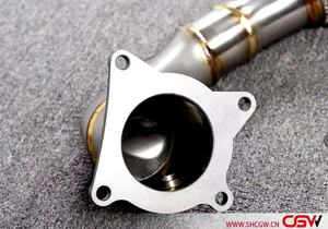 Knalpot kualitas terbaik Downpipe Muffler dengan pelindung panas untuk Audi TT <span class=keywords><strong>2</strong></span>.0T AWD Model tahun 2008-14 - Product Image 4