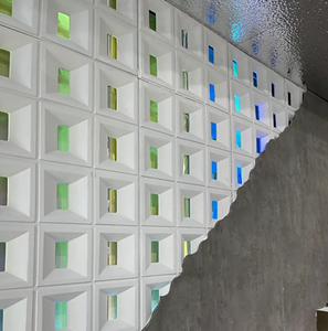 <span class=keywords><strong>Brique</strong></span> légère creuse à neuf compartiments en PU, simple et double face, décoration artistique, adaptée à la séparation d'espaces commerciaux - Product Image 1