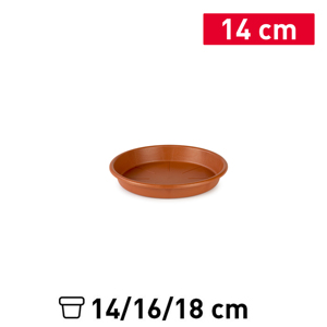 Sottovaso da 14 cm in plastica resistente e riutilizzabile per la conservazione domestica - Product Image 1