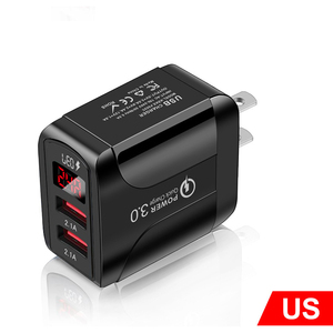 3A USB Charger Quick Charge 3.0 LED Display 2 Port Fast <b>Charging</b> Mobile Phone Charger <b>Adapter</b> for iPhone for Samsung - Product Image 3
