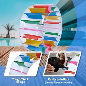 PVC Inflatable Wheel <b>Roller</b> 63*28 Inch Colorful Water Rolling Wheel on the <b>Lawn</b> Lake Beach Party Indoor Outdoor Fun Toys - Product Image 4