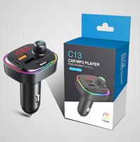 Lecteur MP3 Bluetooth pour voiture, transmetteur FM pour voiture, chargeur de téléphone portable pratique