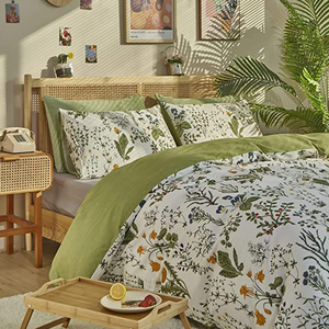 Tất cả các kích thước có sẵn ấm hoa cây in màu xanh lá cây bông tấm trải giường giường Cover <span class=keywords><strong>Set</strong></span> - Product Image 5