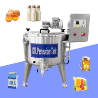 Pasteurisateur Commercial de Jus et Lait en Acier Inoxydable 200L 100L, Petite Machine Automatique de Pasteurisation du Lait de Soja à Vendre