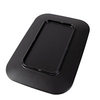 Assiette rectangulaire en mélamine plastique A5, design personnalisé avec éclaboussures d'encre, style moderne minimaliste, steak, salade, dessert, pain
