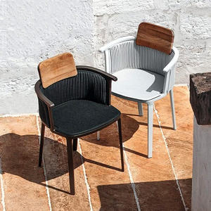 Villa Homestay <span class=keywords><strong>Table</strong></span> et <span class=keywords><strong>chaise</strong></span> d'extérieur Cour Balcon Corde tissée Meubles de <span class=keywords><strong>jardin</strong></span> - Product Image 6