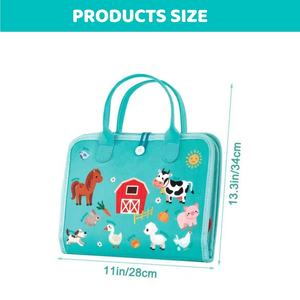 บอร์ดกิจกรรมสำหรับเด็กเล็ก ของเล่นมอนเตสซอรี่สำหรับเด็กอายุ 3 ปีขึ้นไป รูปสัตว์ในฟาร์ม ของเล่นเสริมพัฒนาการก่อนวัยเรียน กิจกรรมการเรียนรู้และการสอนสำหรับเด็กเล็ก พกพาสะดวก - Product Image 4