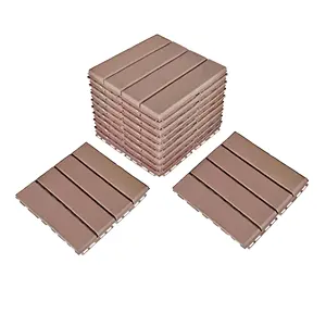 PB-619 Waterproof DIY Interlocking Plastic Flooring Outdoor Composite Decking Tile Hot Sell Engineered Flooring