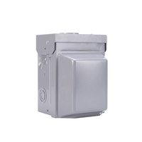 HVACSTAR HDS1-003 14-50R CUL Boîtier de déconnexion extérieur en acier durable et étanche pour climatiseur, interrupteurs 1 phase 3 phases 125/250VAC 50A 50/60Hz
