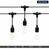 Guirlandes lumineuses LED certifiées SAA RCM, extérieur, IP65, étanches, commande intelligente par application, lumières de jardin, 12V, basse tension, prise AU