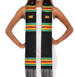 Chal <span class=keywords><strong>de</strong></span> borla <span class=keywords><strong>de</strong></span> doble capa Acabado satinado Cinta <span class=keywords><strong>de</strong></span> graduación Logo Etiqueta para adultos Bufanda Honor Correa para el hombro Confeti Género - Product Image 3
