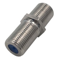 Venta caliente F hembra Adaptador 3G hembra latón Zinc níquel oro hembra F conector para adaptador Coaxial CCTV