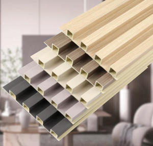 Waterproof Fireproof WPC Wall Panel Slatted Geometric Design for Kitchen Commerce &amp; <strong>Hall</strong> <strong>Interior</strong> Decoration Factory Direct Sale - Product Image 6