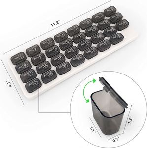 Pastillero Premium de Plástico con 31 Compartimentos, Desmontable, para un Mes, de Alta Calidad - Product Image 1