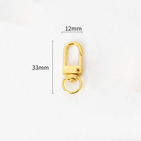 Vente en gros de porte-clés mousqueton en métal porte-clés fendu avec chaîne accessoires de boucle de sac bricolage Clips de chien porte-clés D
