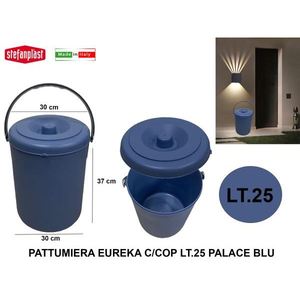 Pattumiera Eureka da 25 L con Coperchio Blu Palazzo - Product Image 1