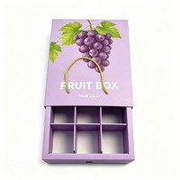 Boîte à fruits en carton ondulé personnalisée avec logo, vente en gros, haute qualité, pour raisins/tomates/avocats, impression à l'encre de soja