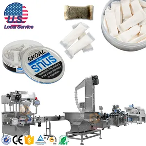 USA Local Service Automatic Industry Snus Powder Bag Packing Line Chewing Tobacco Snus Bag Jar Filling Packing Machine