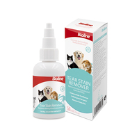 Bioline – Dissolvant doux et écologique des taches lacrymales pour chiens et chats – Élimine les résidus avec soin des yeux
