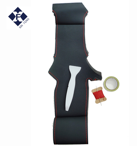 Cubierta de <span class=keywords><strong>volante</strong></span> de coche hecha a mano de buen cuero con diseño de cuatro juntas <span class=keywords><strong>para</strong></span> <span class=keywords><strong>Mazda</strong></span> <span class=keywords><strong>3</strong></span> - Product Image 1