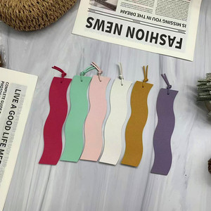 In stock: Colorful wavy <b>bookmarks</b>, <b>leather</b> reading <b>bookmarks</b>, exquisite PU <b>bookmarks</b> and gifts, laser-engravable logos - Product Image 2