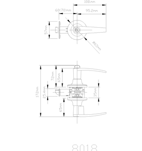 2025 Maxal Nhà Máy Satin Nickel Chất Lượng Cao Đoạn Đòn Bẩy Khóa Xử Lý Phát Hành Nhanh Chóng Đẩy Nút Kẽm Hợp Kim Key Hot-Bán - Product Image 6