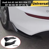 Kit carrosserie universel 2 pièces pour A5 A6 RS5 RS6 TT B7 B8 B6 B9 8P 8V 8Y : Spoiler de pare-chocs arrière, diffuseur et canards de protection