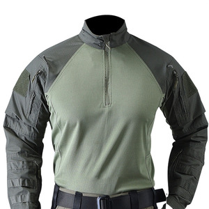 Maglia Tecnica da Escursionismo Euro-Fit Personalizzata per <span class=keywords><strong>Uomo</strong></span>, Camicia Gorpcore a Marchio Privato ad Asciugatura Rapida con Imbottiture sui Gomiti, Fornitura Globale OEM One-Stop - Product Image 4