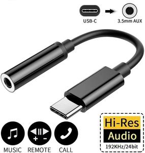 Adaptateur de câble <span class=keywords><strong>jack</strong></span> audio auxiliaire de type C vers 3,5 mm 2 en 1 pour Samsung Galaxy/Huawei - Product Image 2