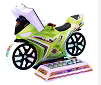 Jeu d'arcade de course de motos pour enfants, simulateur de conduite de moto à monnayeur, manège pour enfants, couleur jaune