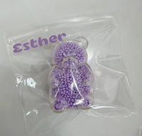 AMSR Macaron Bear Balle Squishy à Rebond Lent, Jouet Anti-Stress à Presser à la Main, Façonnable avec Perles, Vente en Gros