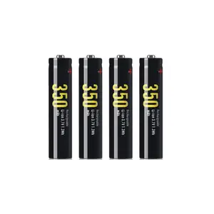 AAA/10440 Rechargeable Batteries, 3.7V350mAh Li-ion - 4 Count (Pack of 1)