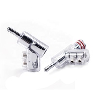 Connecteur de haute qualité en cuivre plein plaqué rhodium en forme de pistolet, fiche banane, fiche pour haut-parleur, connecteur sans soudure pour audio et vidéo