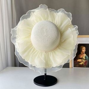 Super Fairy Eco-Friendly Silk Screen Printed Mesh <b>Sunscreen</b> Summer Kids Straw Hat for Girls Beach Vacation - Product Image 2