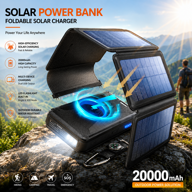 High Efficiency Flexible Solar Panels Portable Charger USB DC Solar Charger for Phone Tablet PC Laptop Outdoor Camping