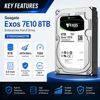 7E10 ST8000NM017B 8TB Enterprise HDD 3.5" SATA 6Gb/s 7200RPM 256MB Cache 512e Hard Drive untuk Server NAS Pusat Data