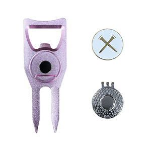 Kit de fourches de golf en alliage d'aluminium avec marqueur de balle magnétique et clip pour chapeau, pour usage extérieur, motif magnétique robuste - Product Image 5