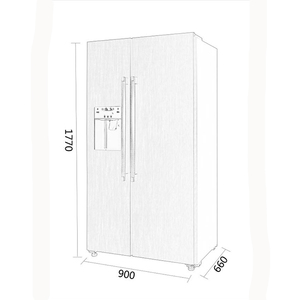 Réfrigérateur autonome BCD-550W1T.2 90cm 501L avec machine à glaçons, congélateur et réfrigérateur - Product Image 4