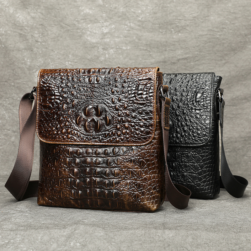 MARRANT Vintage Crocodile Embossed Flap Men