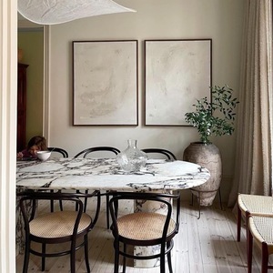 UnionStone Modern Oval <b>Marble</b> Dining Table With <b>Marble</b> Legs Calacatta Viola Stone <b>Top</b> Stable Design Home Furniture - Product Image 4