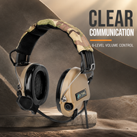 Casque de protection auditive électronique Z-TAC, 6 niveaux de réduction de bruit, double réduction du bruit pour le tir sportif, la chasse, compatible Z-TAC PTT