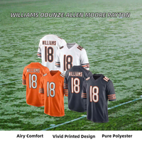 Maillots de football américain personnalisés pour hommes adultes, 100% polyester respirant, manches trois quarts, équipe de Chicago