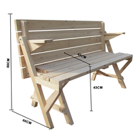 Table et banc de pique-nique en bois de jardin, fourniture directe d'usine