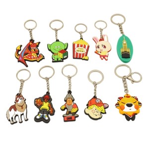 OEM/ODM Keychain Manufacturer Custom 2D 3D Cute Cartoon Key Chains PVC Rubber Anime Keychain